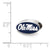 University of Mississippi In Oval Enameled Logo Bea in Sterling Silver