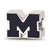 Sterling Silver LogoArt University of Michigan Block M Enameled 1-Sided Bead