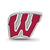 University of Wisconsin W Enameled Logo Charm Bead in Sterling Silver