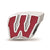 Sterling Silver LogoArt University of Wisconsin W Enameled Logo Bead