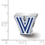 Rhodium-Plate Villanova University Enameled Charm Bead in Sterling Silver