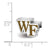 Wake Forest University Wf Primary Enameled Extruded Logo Charm Bead in Sterling Silver