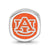 Auburn University Primary Cushion Shaped Logo Charm Bead in Sterling Silver