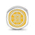 Boston Bruins B Primary Cushion Shaped Double Logo Charm Bead in Sterling Silver