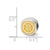 Boston Bruins B Primary Cushion Shaped Double Logo Charm Bead in Sterling Silver