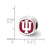 Indiana University Block Iu Cushion Shaped Logo Bea in Sterling Silver
