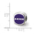 Kansas State University Cushion Shaped Logo Charm Bead in Sterling Silver