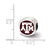 Texas A&M University Atm Cushion Shaped Logo Charm Bead in Sterling Silver