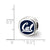 University of California Berkeley Cushion Shaped Logo Charm Bead in Sterling Silver