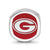 University of Georgia Cushion Shaped Logo Charm Bead in Sterling Silver