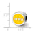 University of Iowa Cushion Shaped Enameled Charm Bead in Sterling Silver