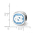 The University of North Carolina Enameled Charm Bead in Sterling Silver