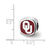 University of Oklahoma Ou Enameled Charm Bead in Sterling Silver