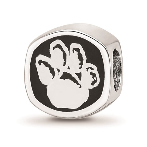 Sterling Silver LogoArt University of Pittsburgh Cushion Shaped Double Logo Bead