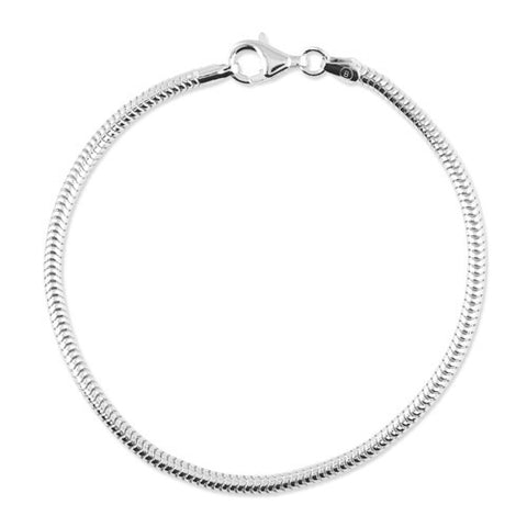 Sterling Silver Polished Snake Bracelet