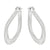 Sterling Silver Oval Twisted Fancy Finish Earring, Jewelry Earrings