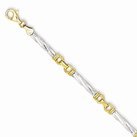 14K White and Yellow Gold Bracelet