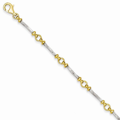 14K White and Yellow Gold Bracelet