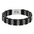 Stainless Steel Mens Rubber Link Bracelet
