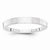 14k White Gold 3mm Tapered Polished Wedding Band