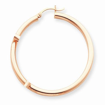 14k Rose Gold 3mm Hoop Earrings