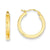 14k Yellow Gold 2x3mm Rectangle Tube Hoops, Jewelry Earrings