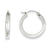 14k White Gold 2x3mm Rectangle Tube Hoop, Jewelry Earrings