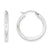 14k White Gold 2x3mm Rectangle Tube Hoop, Jewelry Earrings