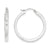14k White Gold 2x3mm Rectangle Tube Hoop, Jewelry Earrings