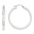 14k White Gold 2x3mm Rectangle Tube Hoop, Jewelry Earrings