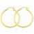 14k Yellow Gold 2mm Square Tube Hoop Earrings