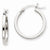 14k White Gold 2mm Square Tube Hoops, Jewelry Earrings