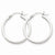 14k White Gold 2mm Square Tube Hoops, Jewelry Earrings