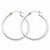 14k White Gold 2mm Square Tube Hoops, Jewelry Earrings