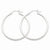 14k White Gold 2mm Square Tube Hoops, Jewelry Earrings