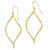 14k Yellow Gold Swirl Drop Earrings