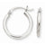 14k White Gold 2mm Round Hoop Earrings