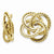 14k Yellow Gold Polished Twisted Fancy Earring Jackets