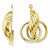 14k Yellow Gold Polished Fancy Earring Jackets