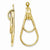 14k Yellow Gold Polished Double Teardrop Earring Jackets