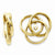 14k Yellow Gold Polished Love Knot Earring Jackets