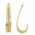 14k Yellow Gold Polished J-Hoop Earring Jackets
