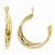 14k Yellow Gold Polished Hoop Earring Jackets