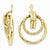 14k Yellow Gold Polished Twisted Fancy Earring Jackets