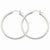 10k White Gold 2mm Round Hoop Earrings