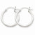 10k White Gold 2mm Round Hoop Earrings