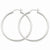 10k White Gold 2mm Round Hoop Earrings