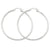 14k White Gold Lightweight Hoop Earrings