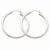 10k White Gold 2.5mm Round Hoop Earrings