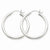 10k White Gold 2.5mm Round Hoop Earrings